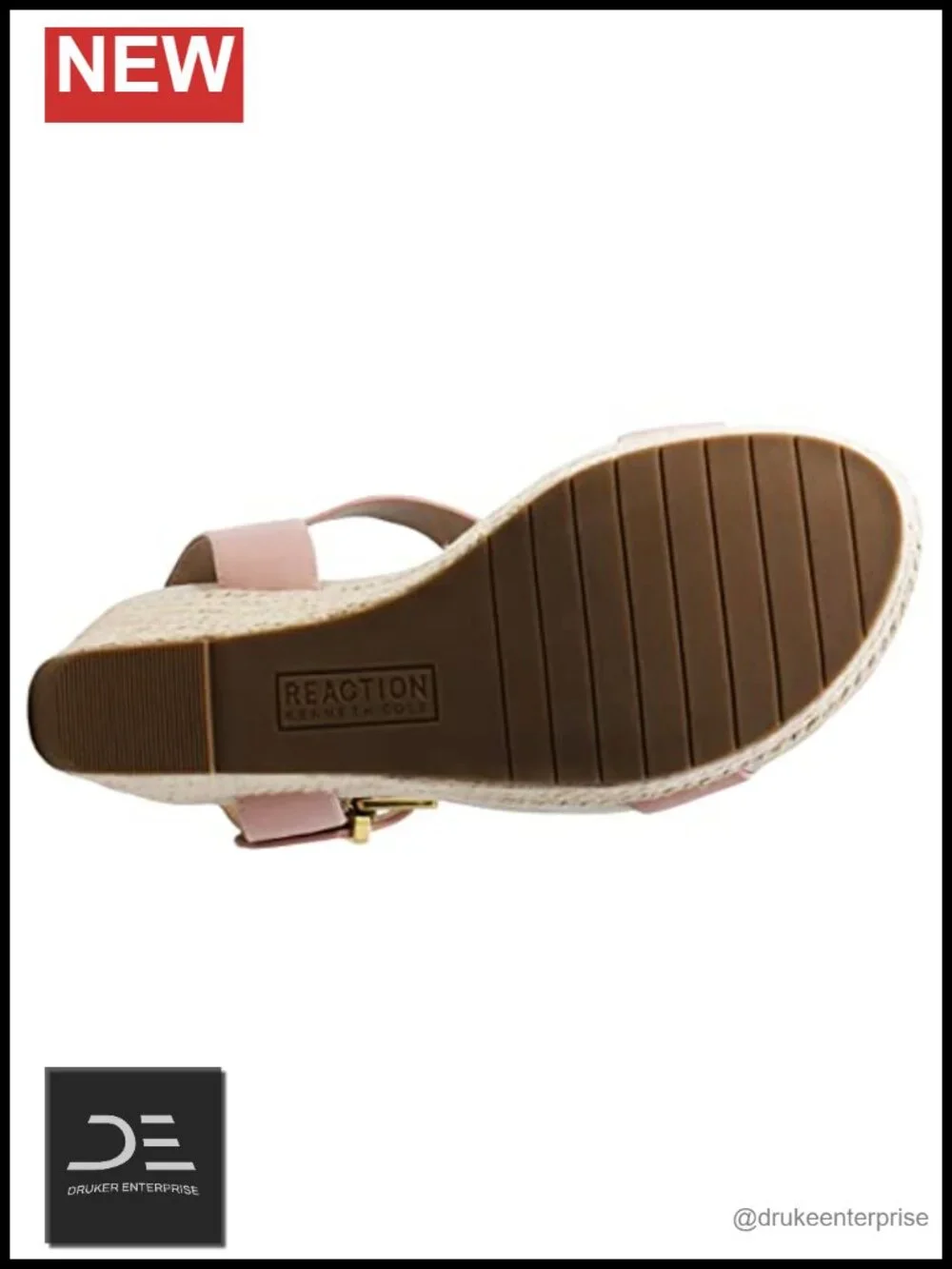 Espadrille Wedge Sandals with Buckle Closure & Cushioned Footbed